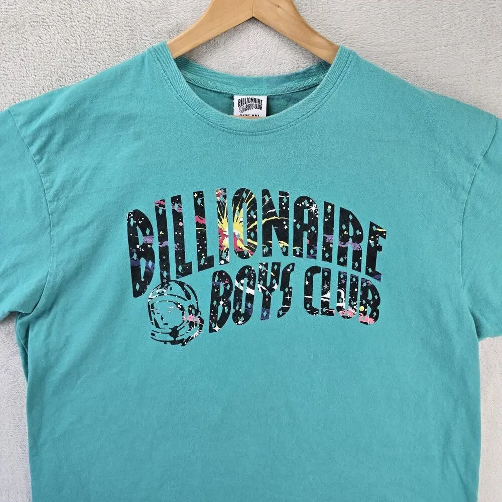 Billionaire Boys Club Cosmic Arch Shirt Mens XXL Green Astronaut Logo BBC *FLAWS